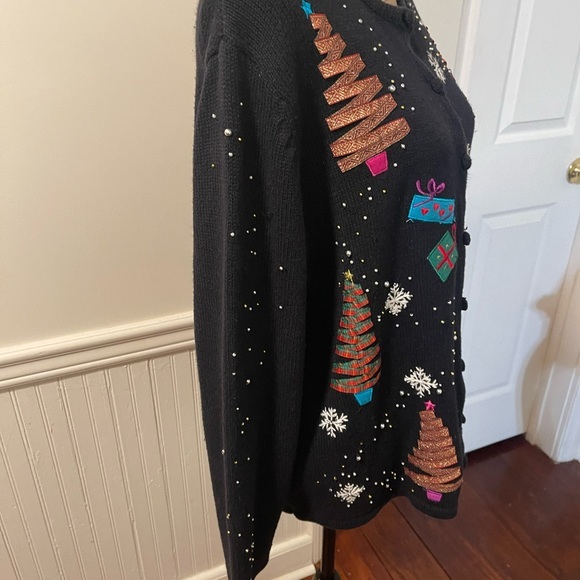 Christmas‎ Studio Joy cardigan sweater size XL - Picture 7 of 9